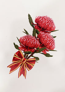 SisterWorks - Christmas Card - Waratah Bouquet - Australia