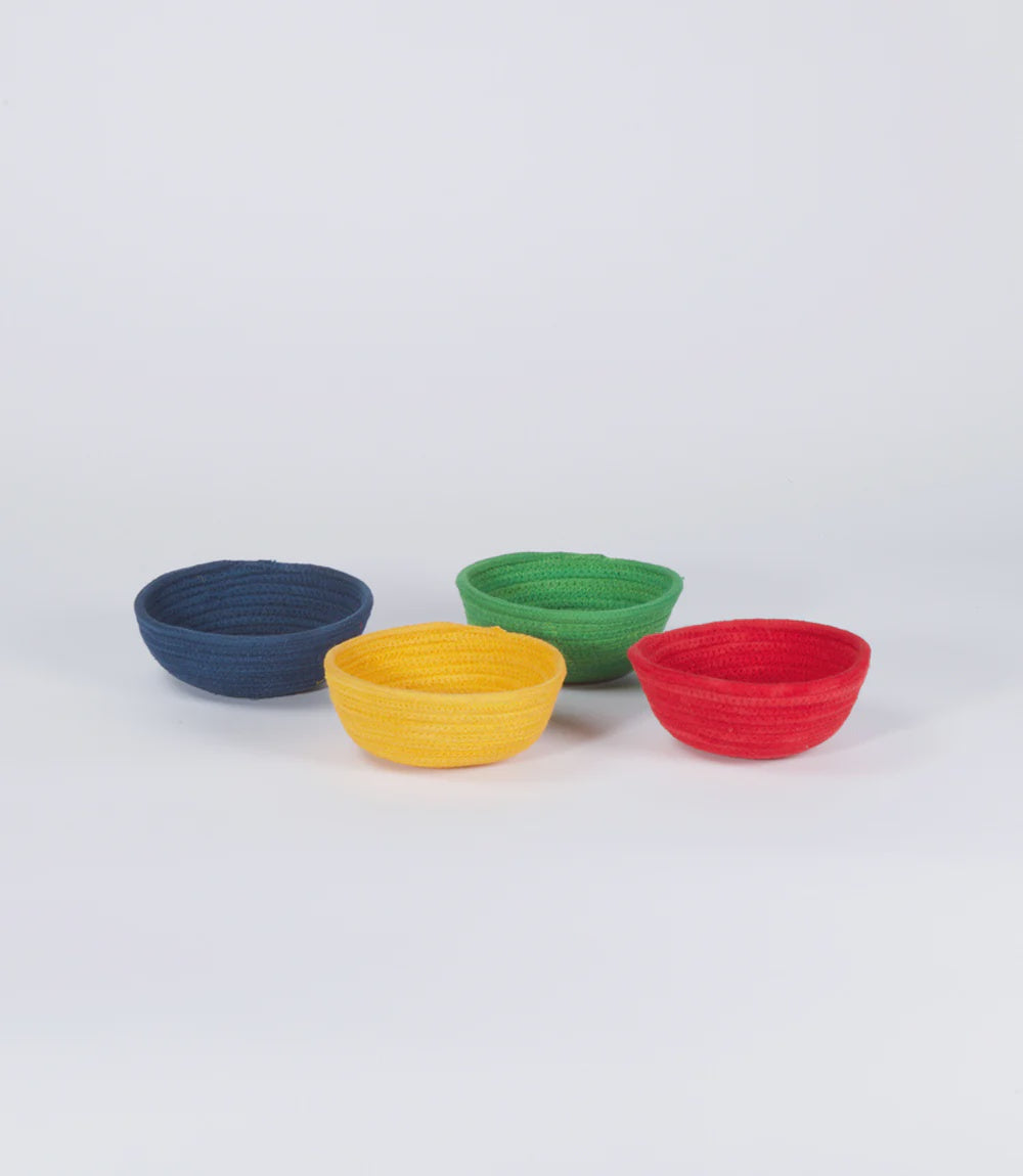 Fair Go - Set of 4  Colourful Cotton Trinket Bowls - Bangladesh