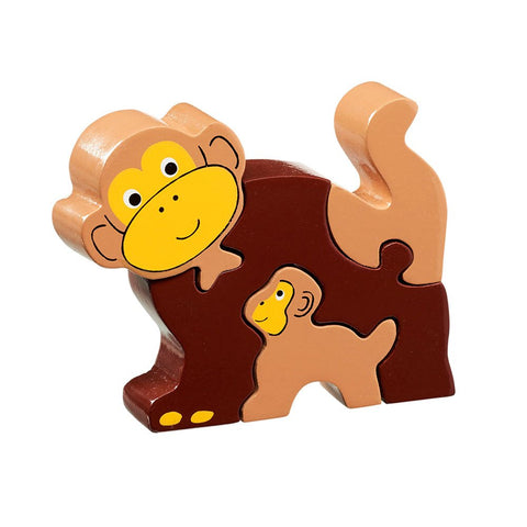 Lannke Kade - Wooden Monkey & Baby Jigsaw Puzzle - Sri Lanka