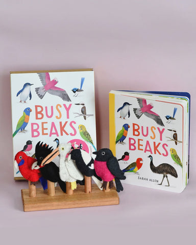 Tara Treasures - Book and Finger Puppet Set - ‘Busy Beaks’ - Nepal