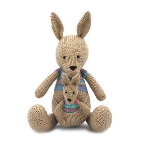 Gogo - Knitted Mother and Baby Kangaroo Toy - Zimbabwe