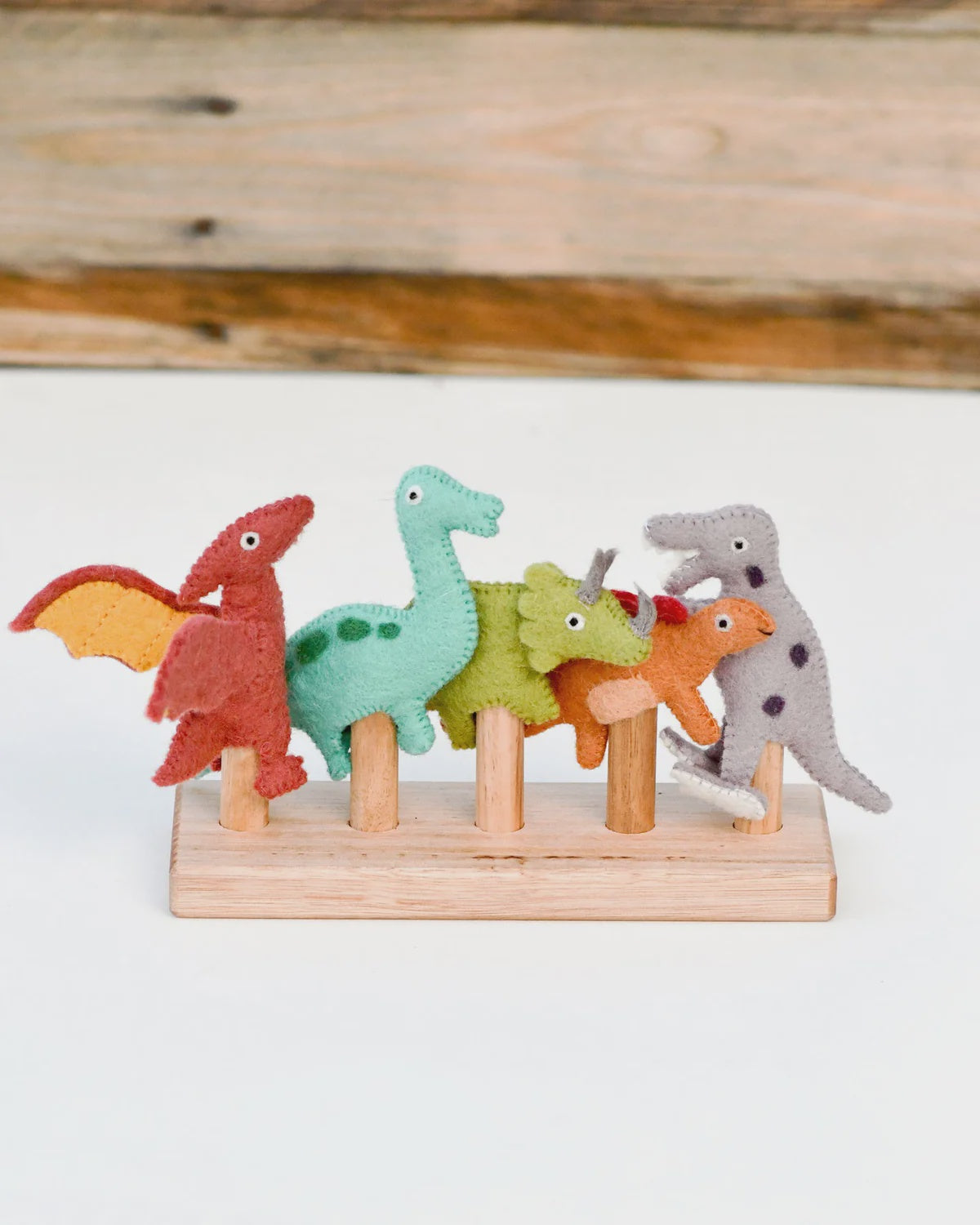 Tara Treasures - Finger Puppet Set - Dinosour - Nepal