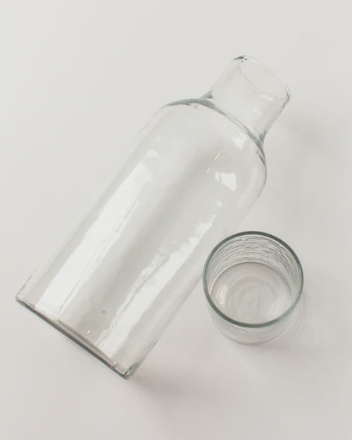 Creative Women - Handblown Hammered Carafe - Clear - India