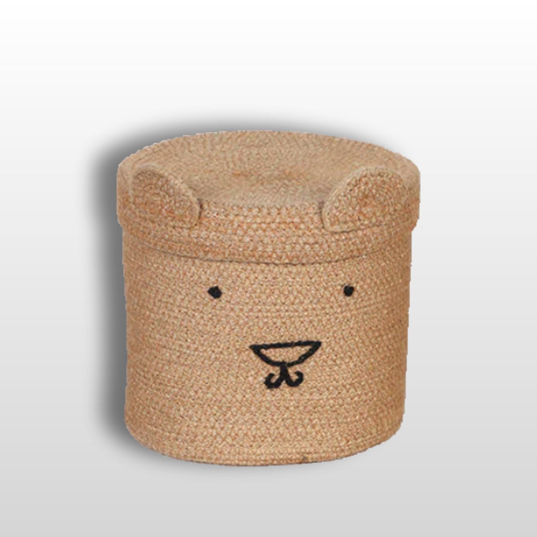 Panda Lidded Storage Basket - Large - Bangladesh