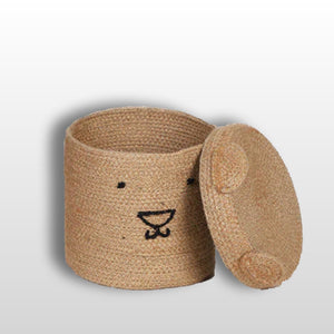 Panda Lidded Storage Basket - Medium - Bangladesh