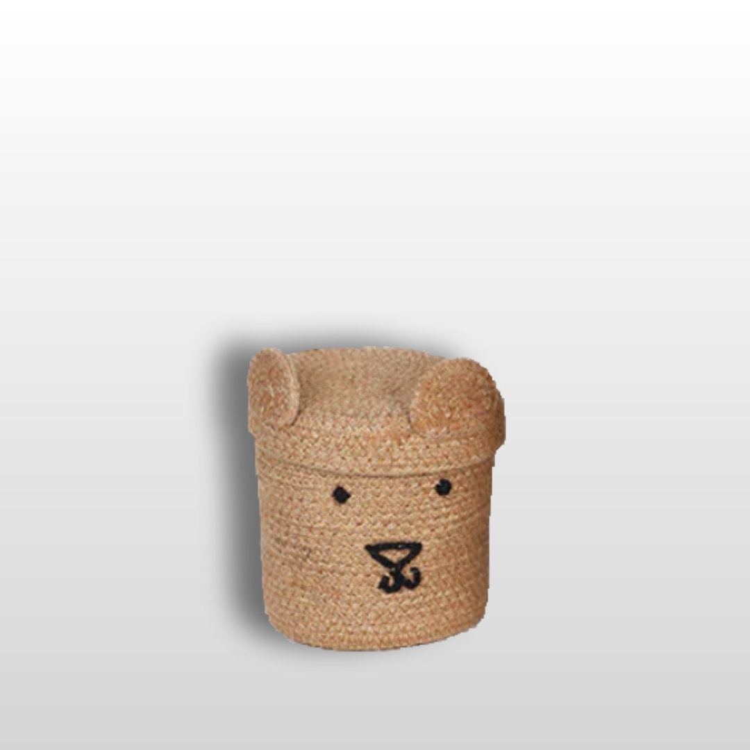 Panda Lidded Storage Basket - Small - Bangladesh