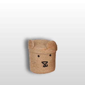 Panda Lidded Storage Basket - Small - Bangladesh