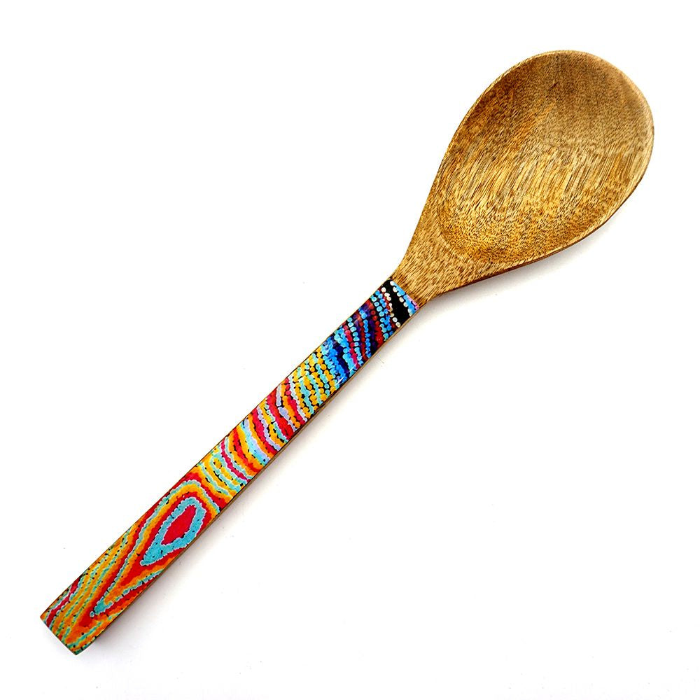 Better World Arts - Wood Serving Spoon - Liddy Napanangka Walker  - India