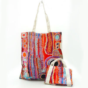 Better World Arts - Cotton Foldable Shopping Bag - Murdie Nampijinpa MORRIS - India