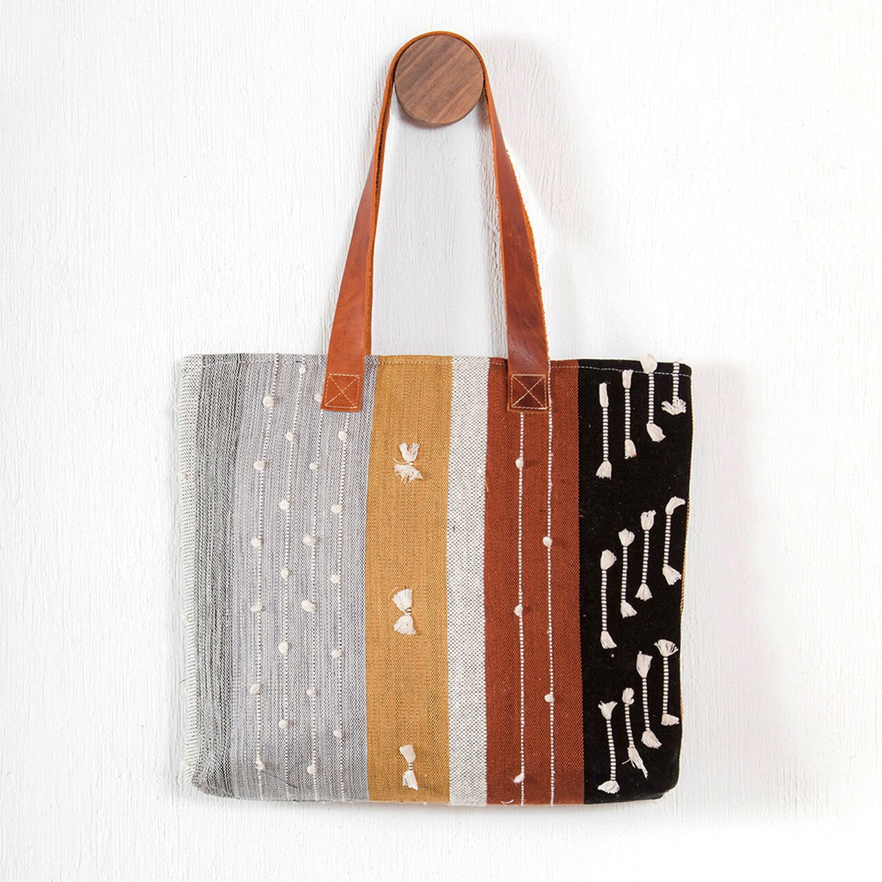 Altiplano - Earth Tone Handwoven Textured Tote - Guatamala