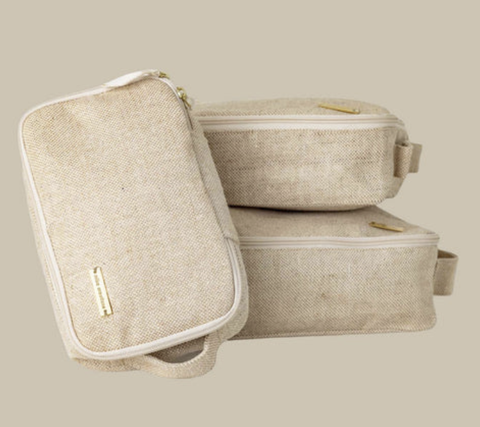 Eco Friendly Cotton/Jute Travel Packing Cubes - small/kids set - set of 3 - India